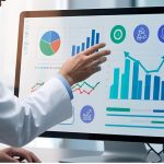 digital marketing chart analyzing by medical staff or doctor